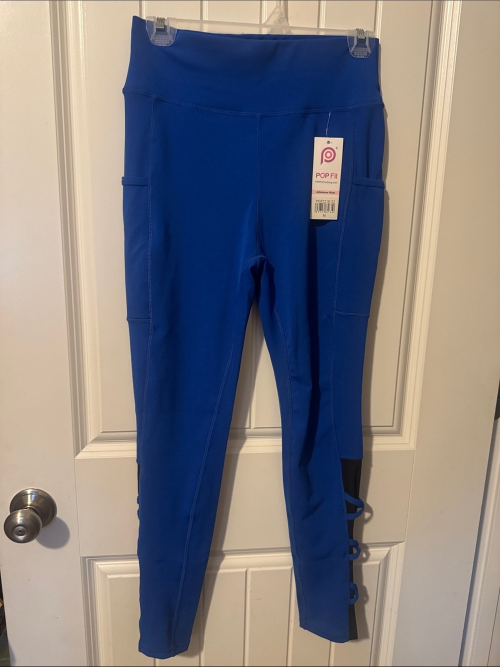 POP Fit Royal Blue Active Leggings with Side Pockets